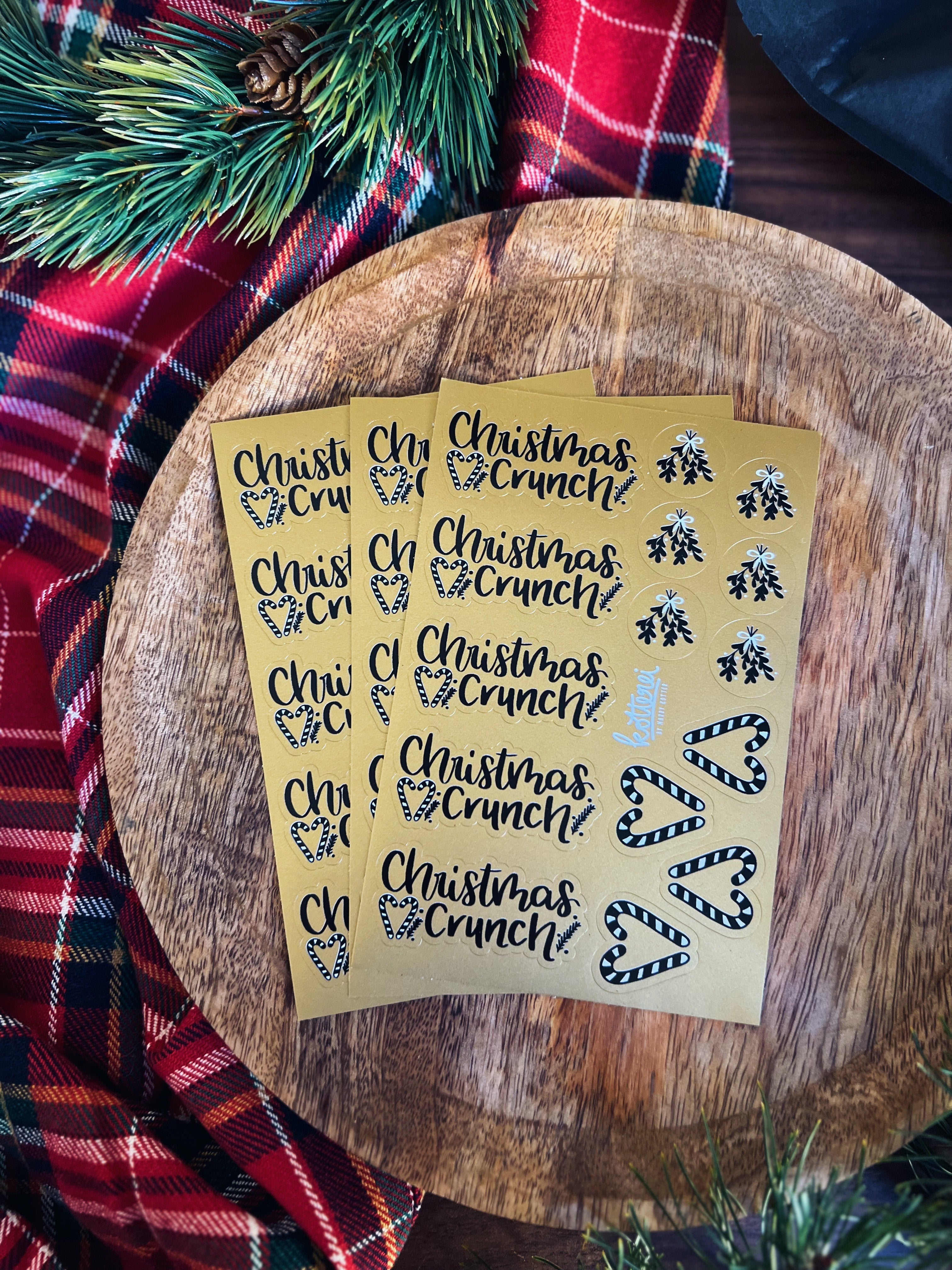 CHRISTMAS GOLD CRUNCH - Stickerbogen 3er Set